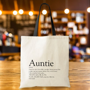 Tote Bag World's Best Ever Aunt, Auntie Definition