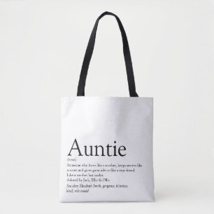 Tote Bag World's Best Ever Aunt, Auntie Definition Modern