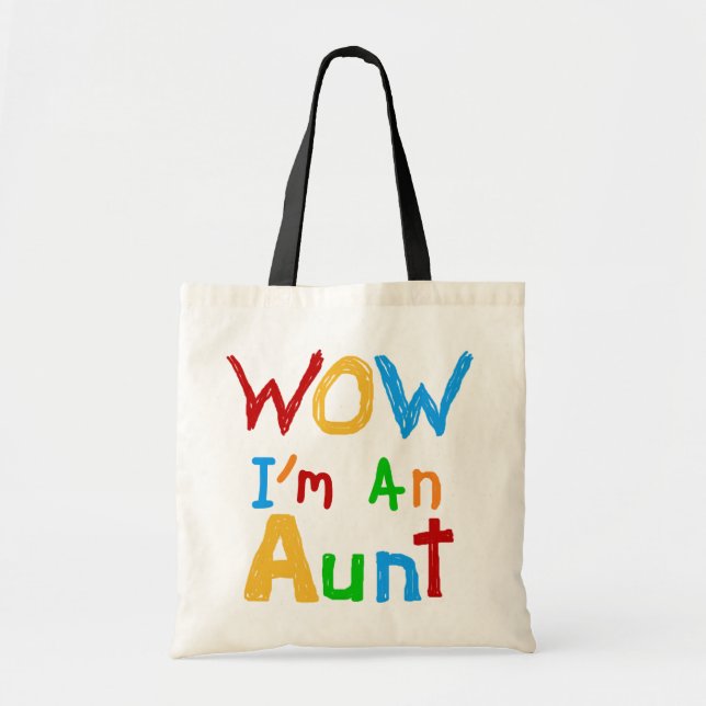 Tote Bag WOW Je suis une tante T-shirts et cadeaux (Devant)