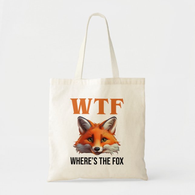 Tote Bag WTF - Où est le Fox (Devant)