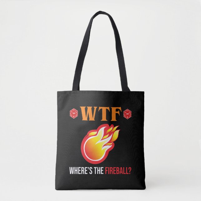 Tote Bag WTF - Où est The Fireball ? (Devant)