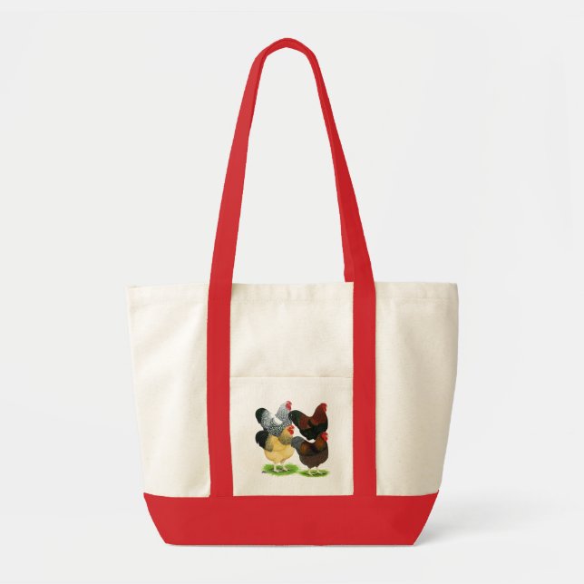 Tote Bag Wyandotte : Assortiment de coq (Devant)