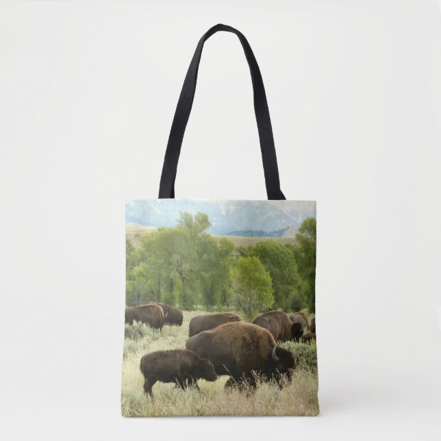 Tote Bag Wyoming Bison Nature Animal Photographie (Devant)