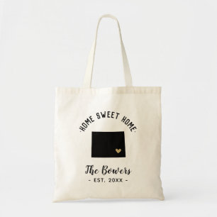 Tote Bag Wyoming Home Sweet Home Famille Monogramme