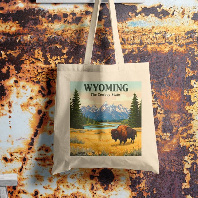 Tote Bag Wyoming vintage (Créateur téléchargé)