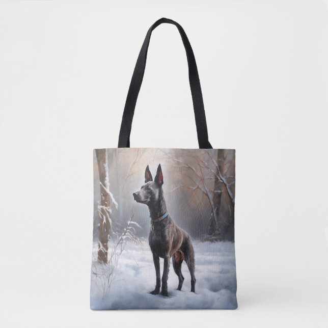 Tote Bag Xoloitzcuintli Laisser neiger Noël (Devant)