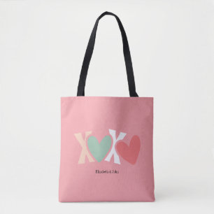 Tote Bag "XOXO" coloré de la Saint-Valentin