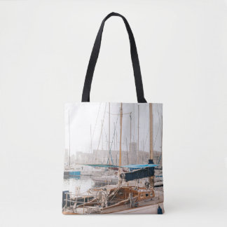 TOTE BAG YACHT BLANC SUR LA BAIE