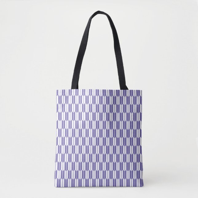 Tote Bag Yagasuri japon traditionnel motif bleu violet (Devant)