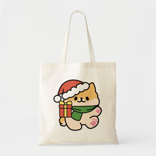 Tote Bag Yappy Howlidays - Jote Christmas Dog Cartoon (Devant)
