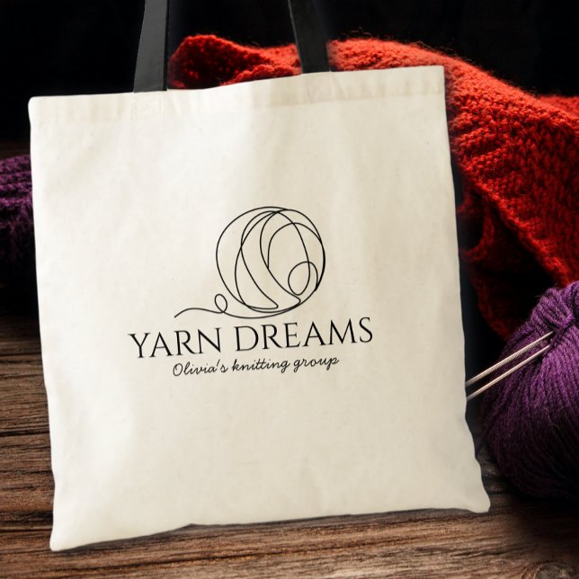 Tote Bag Yarn Dreams Minimalist Name (Créateur téléchargé)