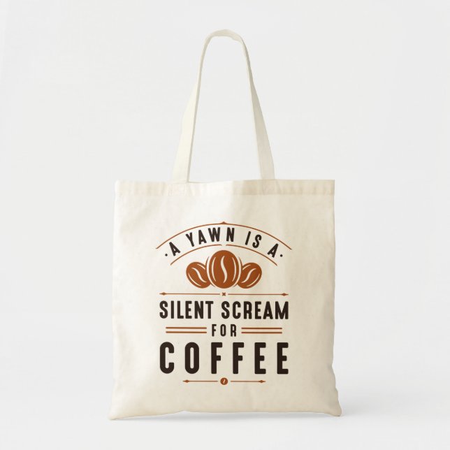 Tote Bag Yawn café (Devant)