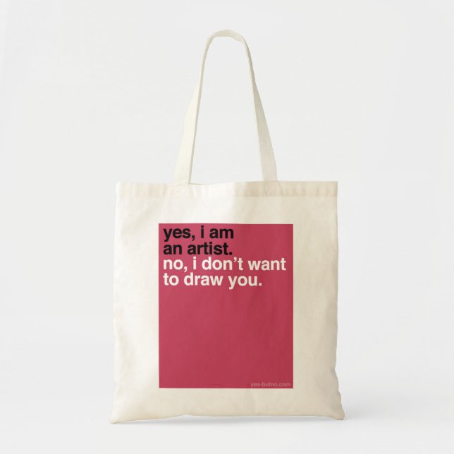 Tote Bag YBN : Oui, je suis un artiste (Devant)