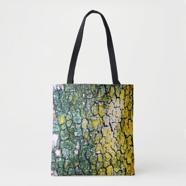 Tote Bag Yellow and Green Abstract (Devant)