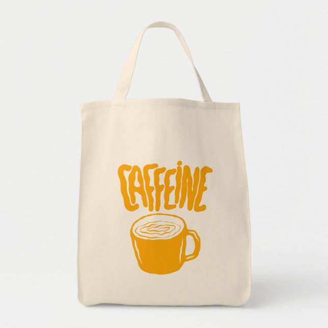 Tote Bag Yellow Caffeine (Devant)