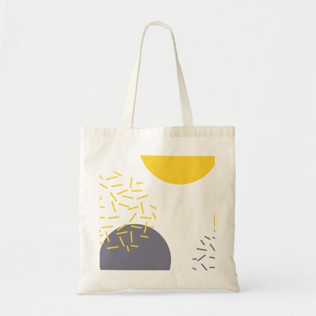 Tote Bag Yellow, cool, modern, trendy geometric art (Devant)