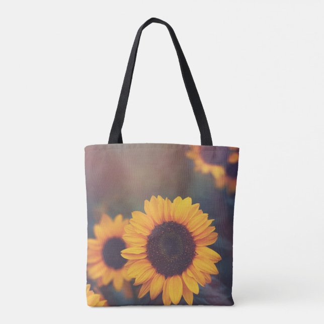 Tote Bag Yellow Hardy Sunflower Art Meilleures photos de to (Dos)