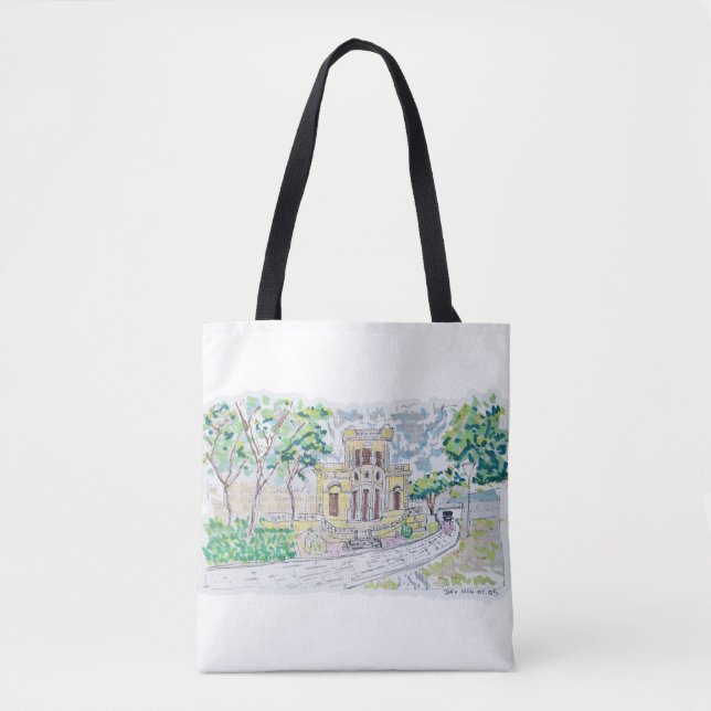 Tote Bag Yellow Historic Villa (Devant)