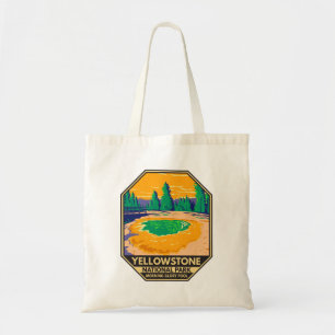 Tote Bag Yellowstone National Park Morning Glory Pool Retro
