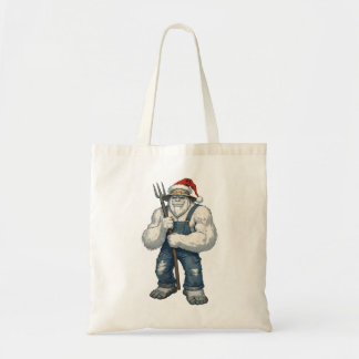 Tote Bag Yeti Abominable Bonhomme de Neige Agriculteur Drôl