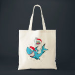 Tote Bag Yeti To Party Shark Santa Chapeau de Noël Pajama X<br><div class="desc">Yeti To Party Shark Santa Chapeau de Noël Pajama Cadeau de Noël</div>