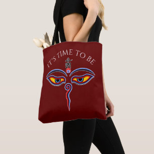 Tote Bag Yeux de sagesse de Bouddha - Les yeux du temple Bo