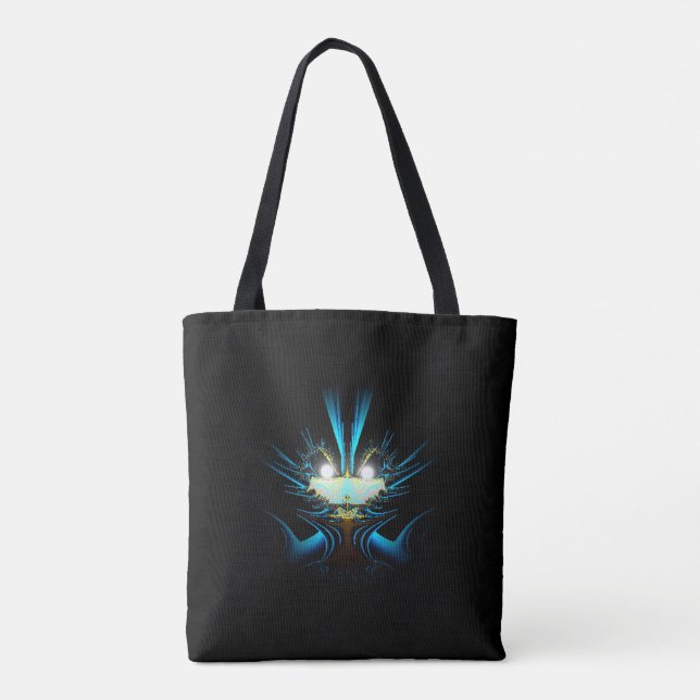 Tote Bag Yeux lumineux bleu brillant Créature (Dos)