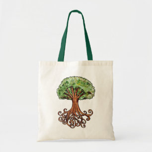 Tote Bag Yggdrasil Arbre Norse Mythologie Aquarelle