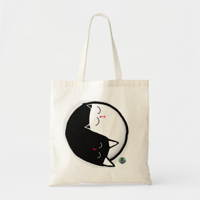 Tote Bag Yin & Yang Kitties (Devant)