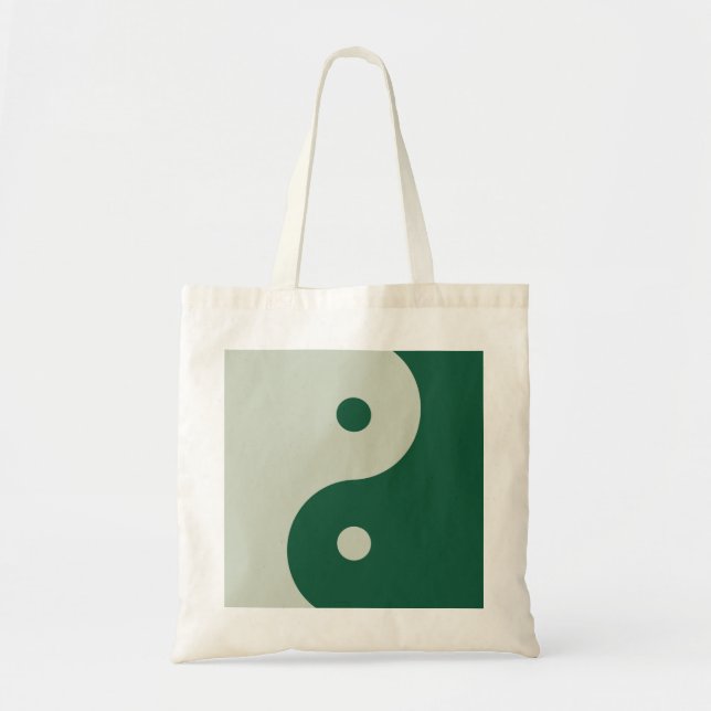 Tote Bag Yin Yang Sage Green (Devant)