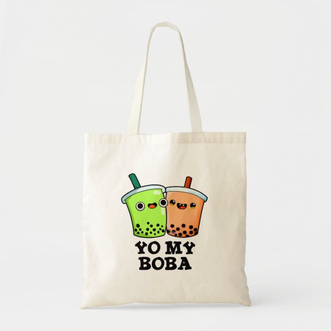 Tote Bag Yo My Boba Drôle Boba Tea Pun (Devant)