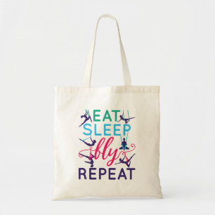 Tote Bag Yoga Aérien Manger Sleep Vol Répéter