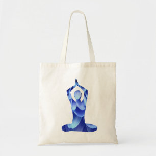 Tote Bag Yoga bleu