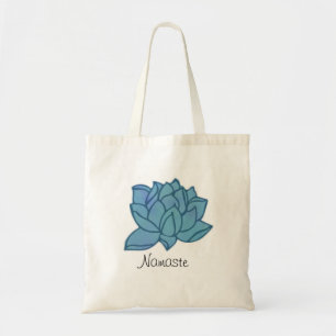 Tote Bag Yoga Fourre-tout de Lotus bleu d'aquarelle de