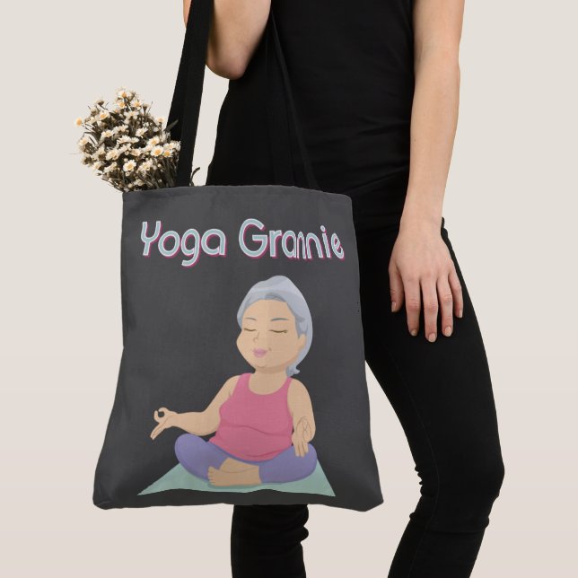TOTE BAG YOGA GRANNIE (De près)