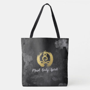 Tote Bag Yoga Instructor Gold Meditation Posture Symbole Ze
