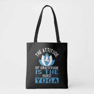 Tote Bag Yoga L'attitude de gratitude est le yoga le plus é