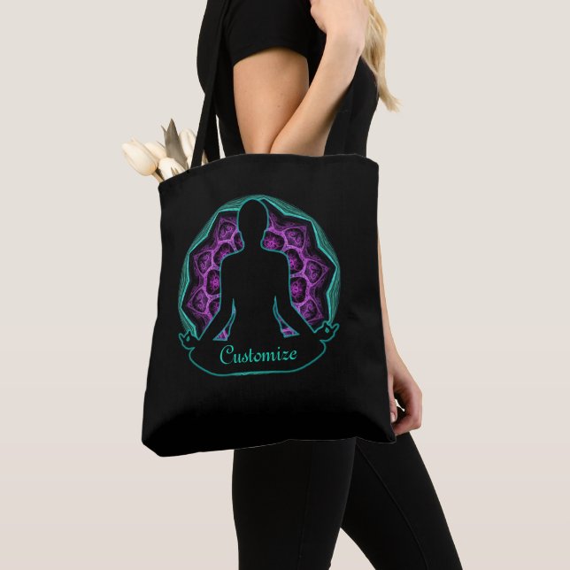 Tote Bag Yoga Mandala personnalisé (De près)