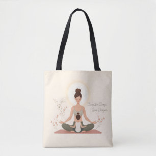 Tote Bag Yoga Méditation Art Mère Enfant