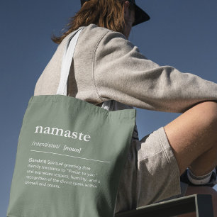 Tote Bag Yoga Namaste Définition Méditation sage tendance