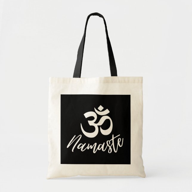 Tote Bag Yoga - Namaste et OM Sanskrit symbole (Devant)