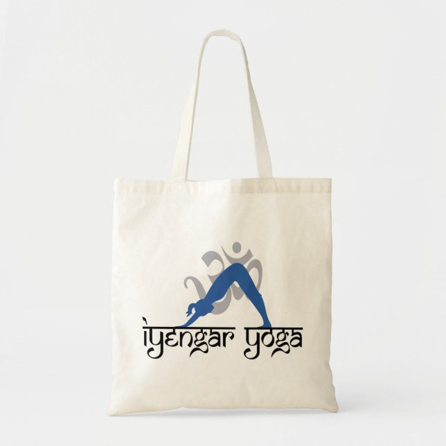 Tote Bag Yoga orienté vers le bas d'Iyengar de chien (Devant)