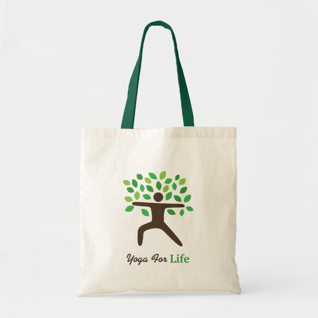 Tote Bag Yoga pendant la vie, pose de guerrier, arbre (Devant)