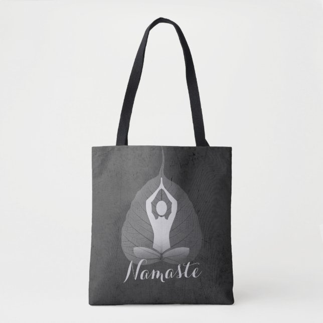 Tote Bag Yoga Studio Instructeur Méditation Pose Bodhi Leaf (Devant)