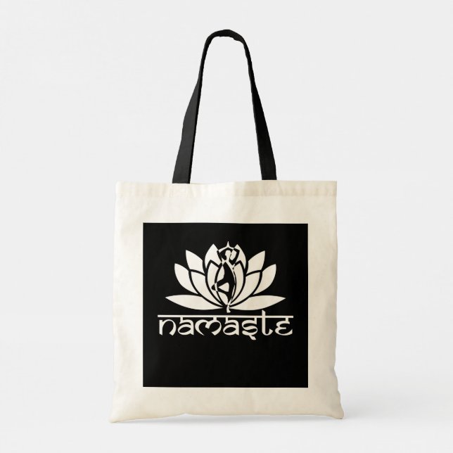 Tote Bag Yoga - Symbole Namaste Lotus (Dos)