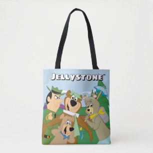 Tote Bag Yogi Ours et amis encadrés photo de la forêt