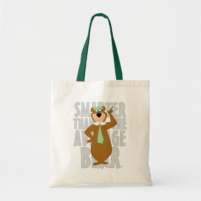Tote Bag Yogi "Plus Intelligent Que L'Ours Moyen" (Devant)