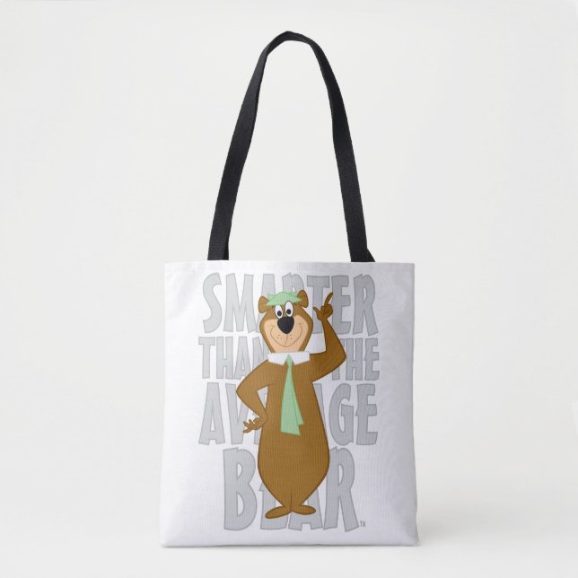Tote Bag Yogi "Plus Intelligent Que L'Ours Moyen" (Devant)