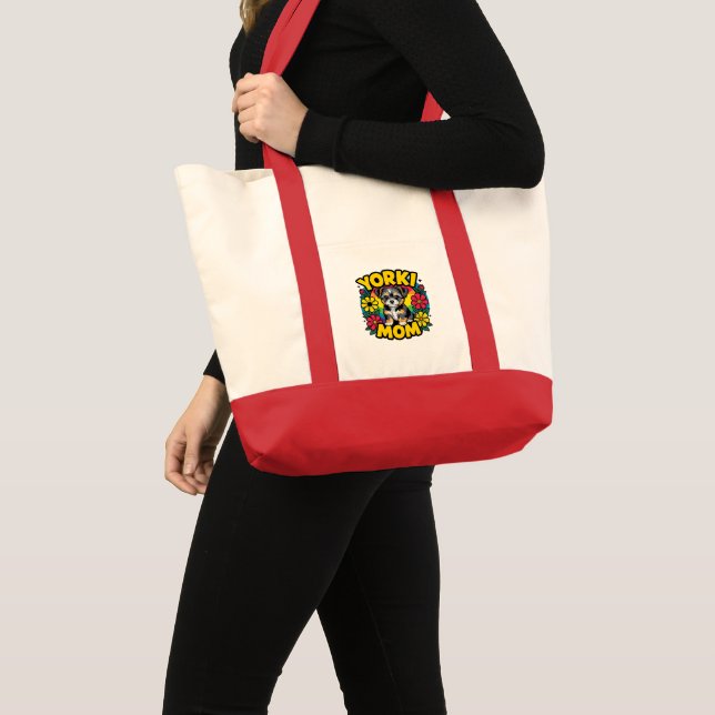 Tote Bag Yorki Maman Floral (Devant (produit))