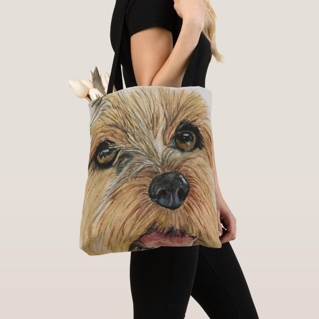 Tote Bag "Yorkie Love" Fourre-tout à l'épaule (De près)